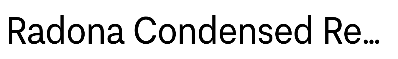 Radona Condensed Regular